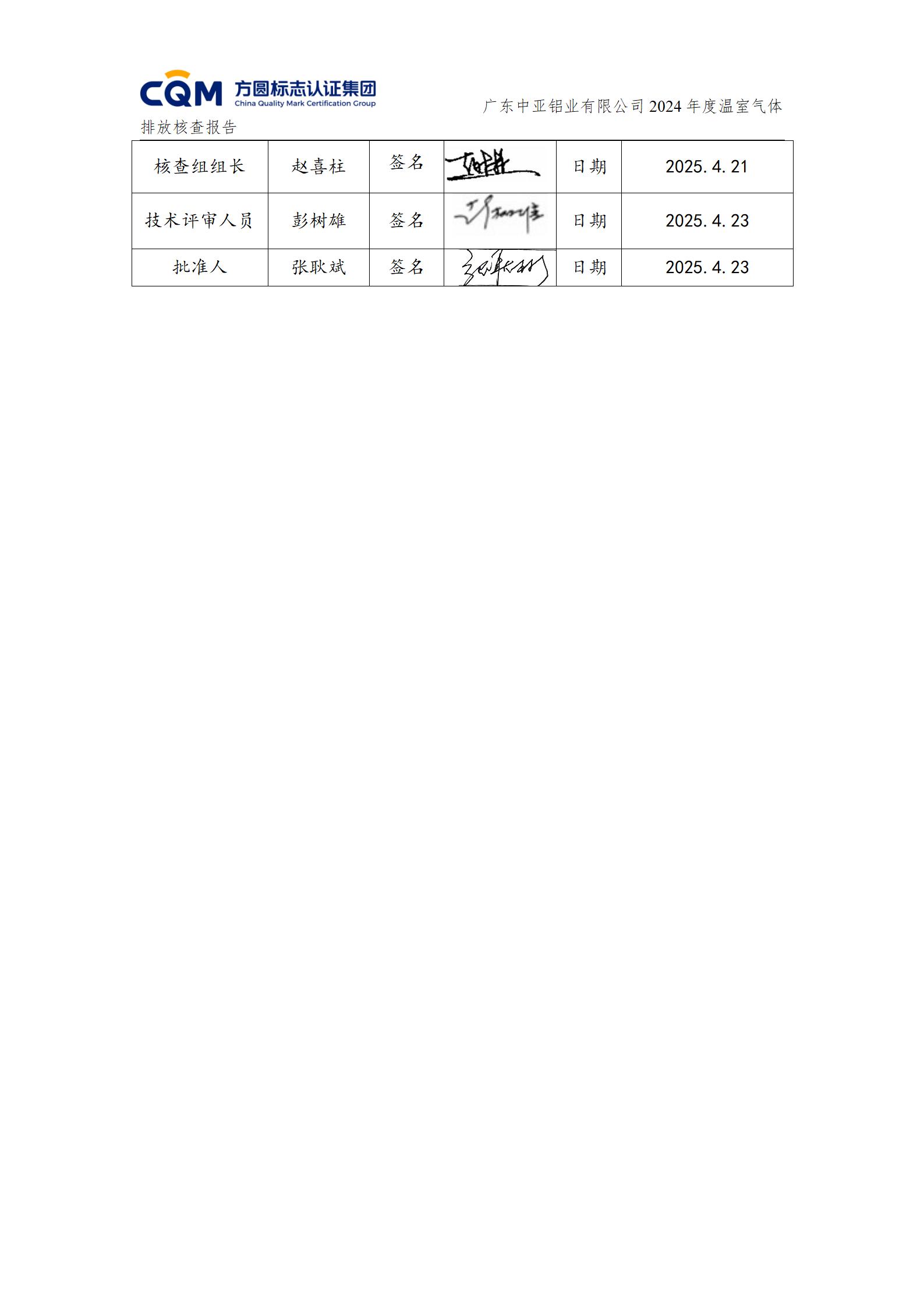 廣東中亞鋁業(yè)有限公司溫室氣體核查報告-ISO14064 - 終稿(圖3)